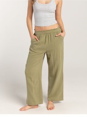 Riot Swim Olive Wide-Leg Pull-On Pants